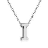 ASON Delicate Classic Style Initial 26 Letters Alphabet Chain Pendant Necklace Stainless Steel Color Jewelry Chokers