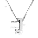 ASON Delicate Classic Style Initial 26 Letters Alphabet Chain Pendant Necklace Stainless Steel Color Jewelry Chokers