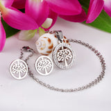 Gold/Steel Round Cut Pattern White Clay Sticky Diamonds Jewelry Set