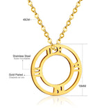 Gold color pendant necklace