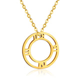 Gold color pendant necklace