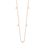 Triangle pendant necklace in three colors 35+15cm