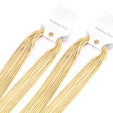 ASON 10pcs/bulk long necklace collar 2mm*45cm & 3mm*45cm round snake with chain steel color & gold color stainless steel necklace wholesale