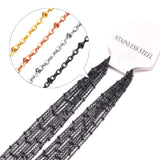 ASON 10pcs/bulk long necklace collar 2MM steel color & gold color & rose gold & black stainless steel necklace wholesale