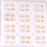 3mm~7mm round white diamond screw plugs in gold/steel color