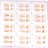 3mm~7mm round white diamond screw plugs in gold/steel color