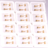 3mm~7mm round white diamond screw plugs in gold/steel color