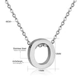 ASON Delicate Classic Style Initial 26 Letters Alphabet Chain Pendant Necklace Stainless Steel Color Jewelry Chokers