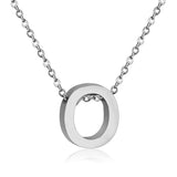 ASON Delicate Classic Style Initial 26 Letters Alphabet Chain Pendant Necklace Stainless Steel Color Jewelry Chokers