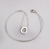 ASON Delicate Classic Style Initial 26 Letters Alphabet Chain Pendant Necklace Stainless Steel Color Jewelry Chokers