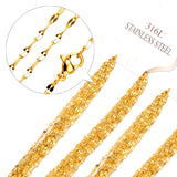 ASON 10pcs / 2mm*45cm 50cm 55cm 60cm Lips Stainless Steel Chains