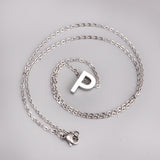 ASON Delicate Classic Style Initial 26 Letters Alphabet Chain Pendant Necklace Stainless Steel Color Jewelry Chokers