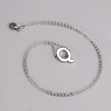 ASON Delicate Classic Style Initial 26 Letters Alphabet Chain Pendant Necklace Stainless Steel Color Jewelry Chokers