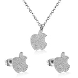 Gold/Steel Cut Apple Takes a Bite Frosted Set without Diamonds