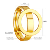 Exaggerated Personalized Textured Stainless Steel Ring