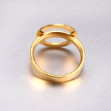 Exaggerated Personalized Textured Stainless Steel Ring