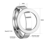 Exaggerated Personalized Textured Stainless Steel Ring