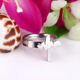 Ring Fashion Simple Personalized Open Finger Ring EKG Stainless Steel Ins Joint Ring Set