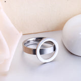 Exaggerated Personalized Textured Stainless Steel Ring