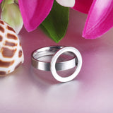 Exaggerated Personalized Textured Stainless Steel Ring