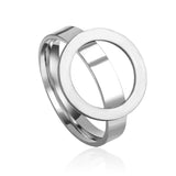 Exaggerated Personalized Textured Stainless Steel Ring