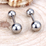 3mm - 7mm 12pc Gold Color Steel Color Steel Bead Screwback Stud Earrings