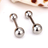 3mm - 7mm 12pc Gold Color Steel Color Steel Bead Screwback Stud Earrings