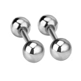 3mm - 7mm 12pc Gold Color Steel Color Steel Bead Screwback Stud Earrings