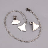 Gold/Steel Scalloped Surface Adhesive + Scalloped Shells Jewelry Set