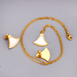 Gold/Steel Scalloped Surface Adhesive + Scalloped Shells Jewelry Set