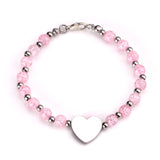 Gold Accessories Pink Crystal Bracelet