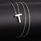 ASON Delicate Classic Style Initial 26 Letters Alphabet Chain Pendant Necklace Stainless Steel Color Jewelry Chokers