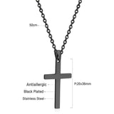 Large 4 Color Cross Pendant Necklace