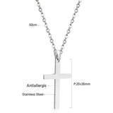 Large 4 Color Cross Pendant Necklace