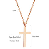 Large 4 Color Cross Pendant Necklace