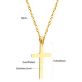 Large 4 Color Cross Pendant Necklace