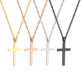 Large 4 Color Cross Pendant Necklace