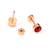 12 pairs 3mm/5mm steel color/gold cylinder AB color diamonds/rose diamonds/big red diamonds/aquamarine diamonds screw plugs