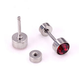 12 pairs 3mm/5mm steel color/gold cylinder AB color diamonds/rose diamonds/big red diamonds/aquamarine diamonds screw plugs