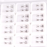 12 pairs 3mm/4mm/5mm/6mm/7mm steel/golden four-grip round white/black diamond screw plugs