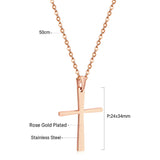 Small 4 colors cross pendant necklace