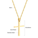 Small 4 colors cross pendant necklace