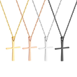 Small 4 colors cross pendant necklace