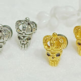 Pendientes de tuerca de joyería de Halloween con calavera de terror de acero inoxidable