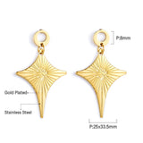 Fashion Stainless Steel Diamond-shaped Stud Earrings