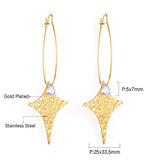 Fashion Stainless Steel 18k Gold Plated Earrings For Women