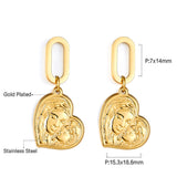 2022 Fashion Stainless Steel Heart-shaped Motherly Love Design Earrings