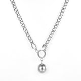 2022 Fashion 18k Gold Plated Steel Ball Accessories Necklace