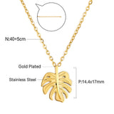 Exquisite 18k Gold Plated Leaf Accessories Necklace