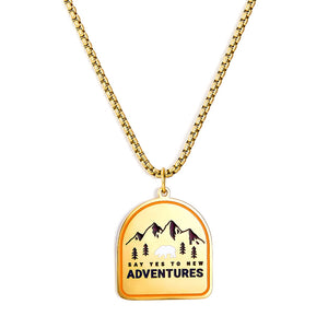 Arch Shape Environmental Protection Pattern Necklace